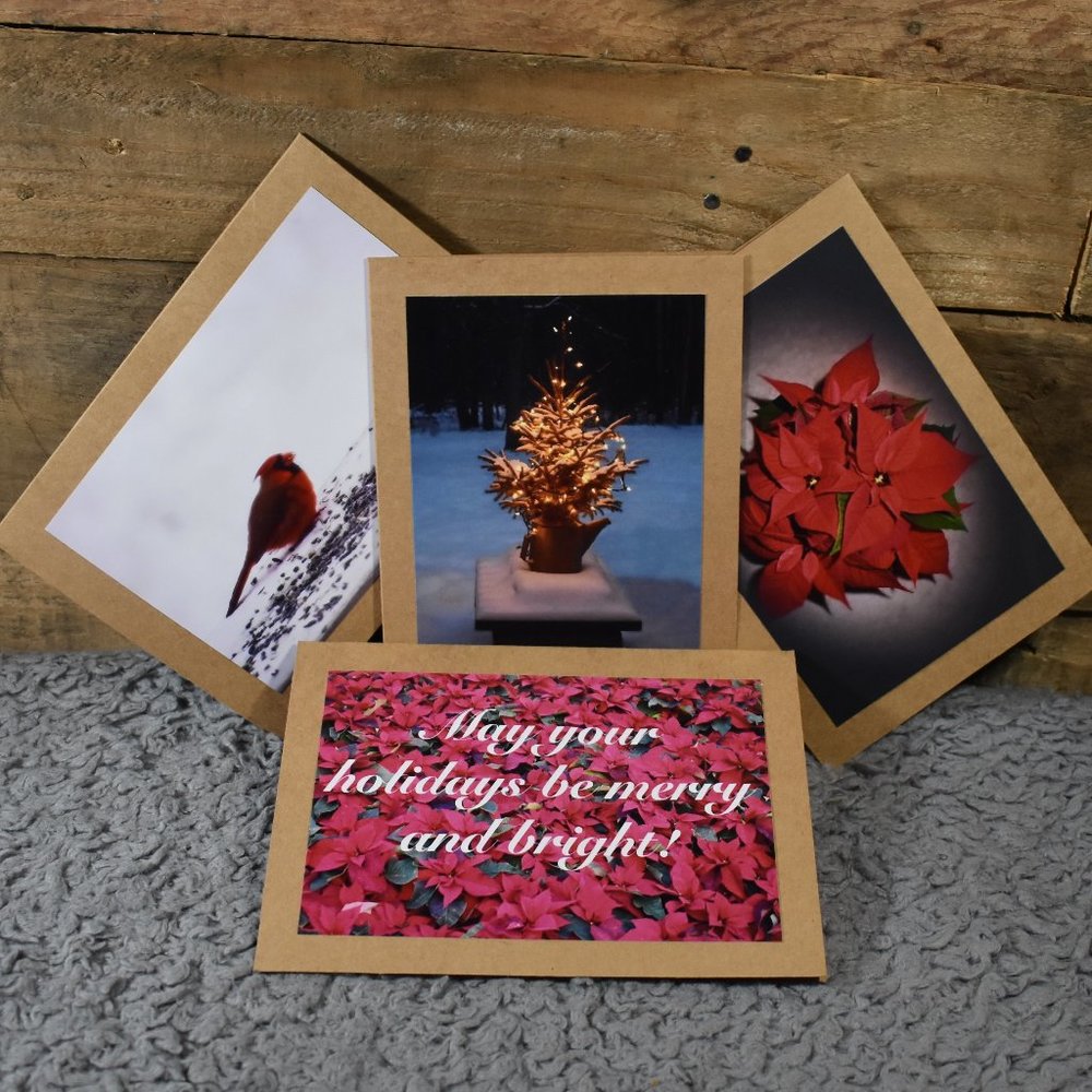 Set of 4 Original Photography Christmas/Holiday Cards